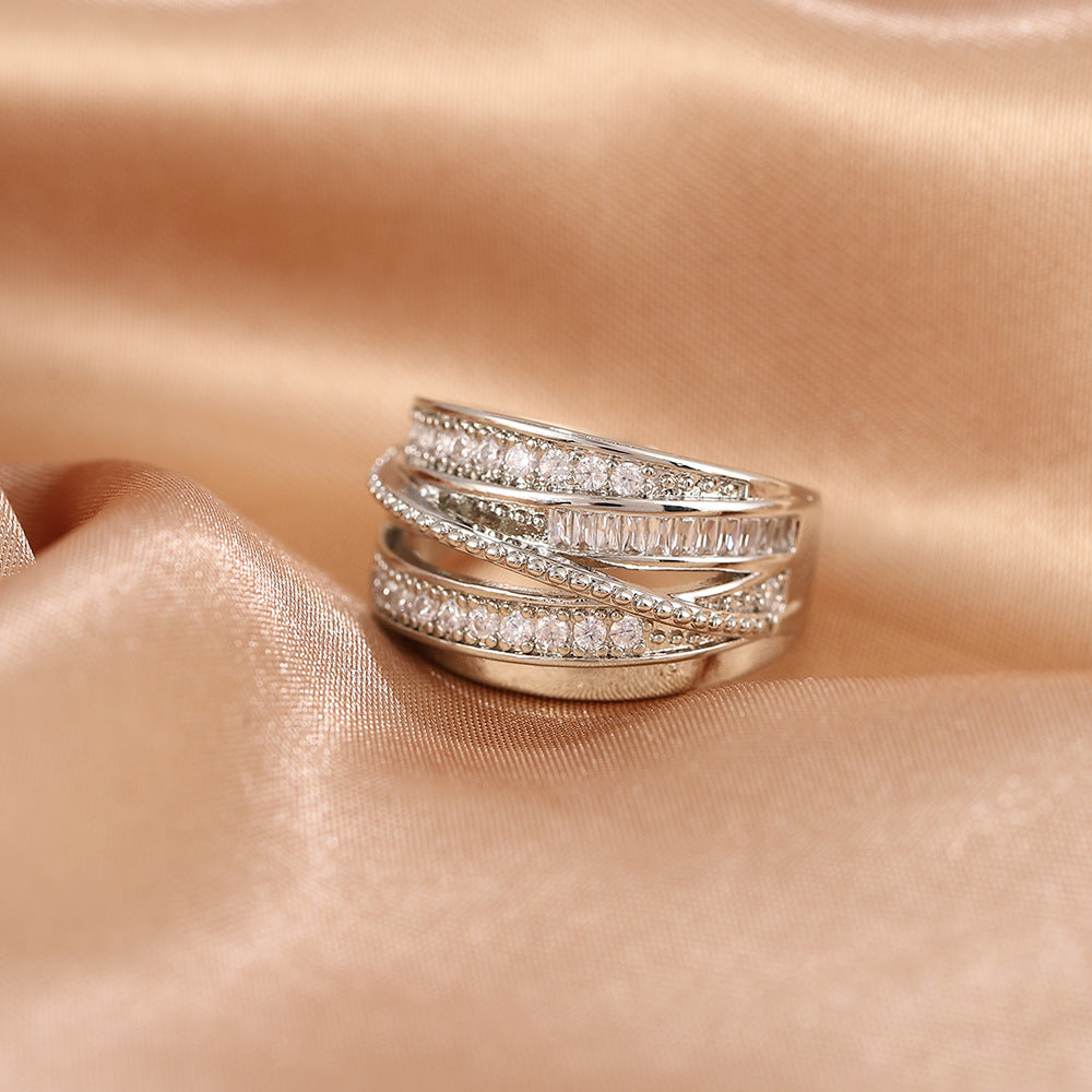 Wholesale Heavy Works Rings Time to Turn Cross Open Adjustable Ring
